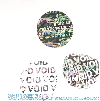Authentic Hologram Labels/Stickers Silver Transfer Tamper Evident Security Warranty Void Seals/Stickers High Security