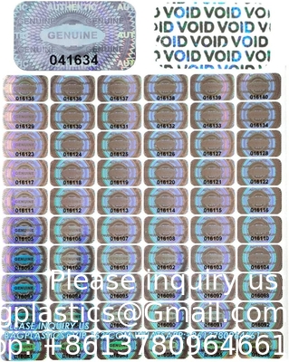 Authentic Hologram Labels/Stickers Silver Transfer Tamper Evident Security Warranty Void Seals/Stickers High Security