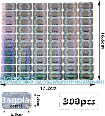 Authentic Hologram Labels/Stickers Silver Transfer Tamper Evident Security Warranty Void Seals/Stickers High Security