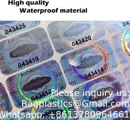 Authentic Hologram Labels/Stickers Silver Transfer Tamper Evident Security Warranty Void Seals/Stickers High Security