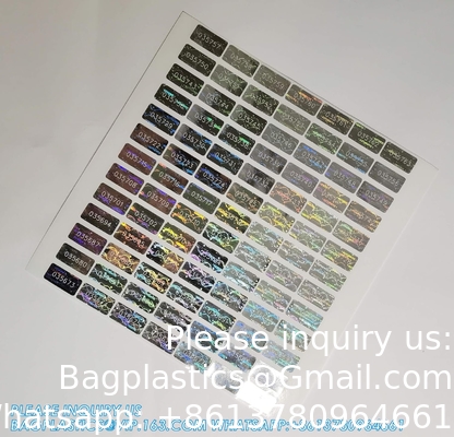 Authentic Hologram Labels/Stickers Silver Transfer Tamper Evident Security Warranty Void Seals/Stickers High Security