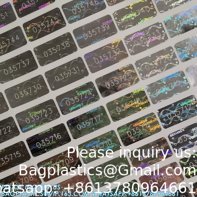 Authentic Hologram Labels/Stickers Silver Transfer Tamper Evident Security Warranty Void Seals/Stickers High Security