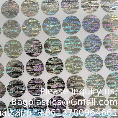Authentic Hologram Labels/Stickers Silver Transfer Tamper Evident Security Warranty Void Seals/Stickers High Security
