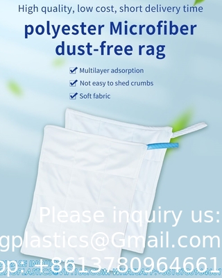Laboratory ESD Dust free Cloth Lab Use Reusable Washable Microfiber Lint Free Microfiber Wiping Cloth Cleanroom Rags