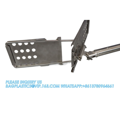 Stainless Steel Flat Mop Reusable Mop Lab Microfibre Fabric mopping Head frame ESD Mop With Telescopic Handle