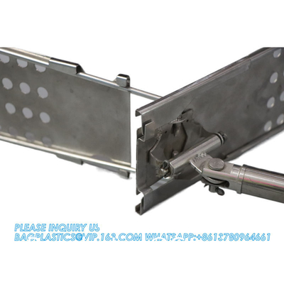 Stainless Steel Flat Mop Reusable Mop Lab Microfibre Fabric mopping Head frame ESD Mop With Telescopic Handle