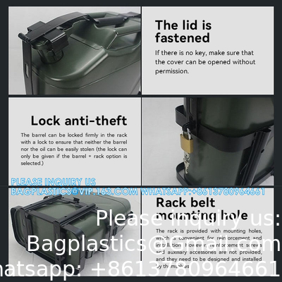 STAINLESS STEEL METAL SPOUT DIESEL FUEL CAN OIL BLADDER PETROL TANKS PLASTIC JERRYCAN HOLDER CASOLINE CANISTER
