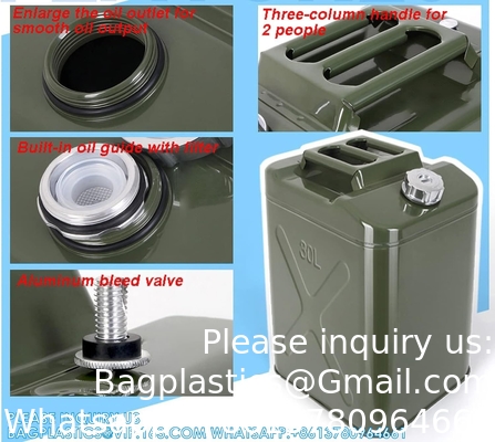 STAINLESS STEEL METAL SPOUT DIESEL FUEL CAN OIL BLADDER PETROL TANKS PLASTIC JERRYCAN HOLDER CASOLINE CANISTER