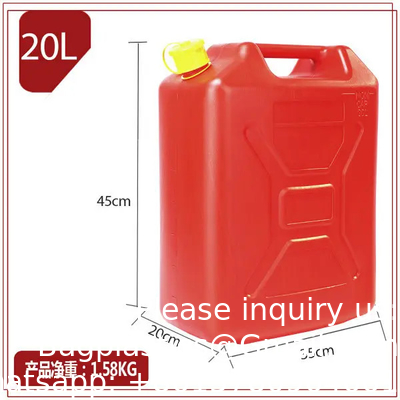 Red Color 2.5 Gallon Plastic Gas Jerry Can 10 Litre HDPE Gasoline Diesel Fuel Container Flexible Spout