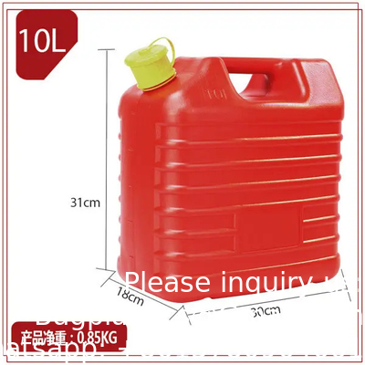 Red Color 2.5 Gallon Plastic Gas Jerry Can 10 Litre HDPE Gasoline Diesel Fuel Container Flexible Spout
