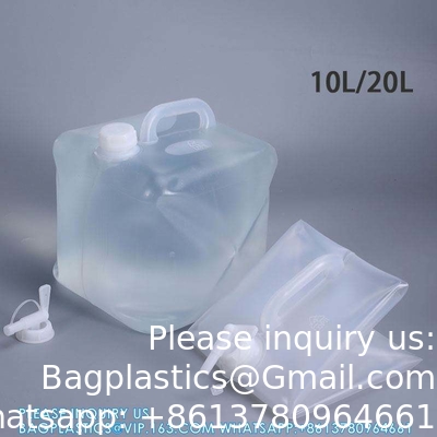Emergency Supplies 5L 10L 20L Collapsible Water Container With Carton Box Plastic Liquid Storage Bucket
