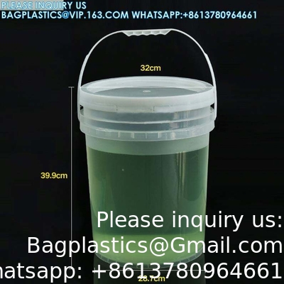 Plastic Suppliers Unbreakable Refillable Cosmetic Garbage Storage Container Paint Packaging Bucket With Lids Food Grade