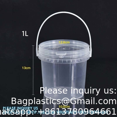 Plastic Suppliers Unbreakable Refillable Cosmetic Garbage Storage Container Paint Packaging Bucket With Lids Food Grade