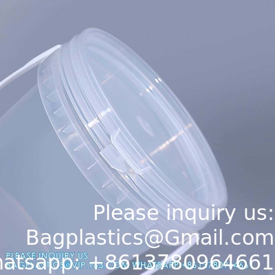 Plastic Suppliers Unbreakable Refillable Cosmetic Garbage Storage Container Paint Packaging Bucket With Lids Food Grade