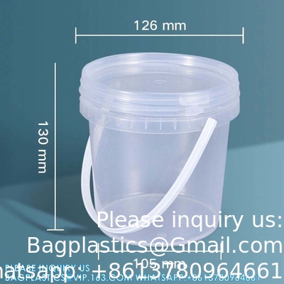 Plastic Suppliers Unbreakable Refillable Cosmetic Garbage Storage Container Paint Packaging Bucket With Lids Food Grade