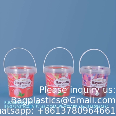 Plastic Suppliers Unbreakable Refillable Cosmetic Garbage Storage Container Paint Packaging Bucket With Lids Food Grade
