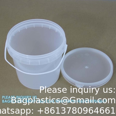 Plastic Suppliers Unbreakable Refillable Cosmetic Garbage Storage Container Paint Packaging Bucket With Lids Food Grade