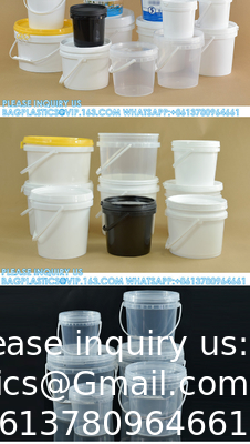 Plastic Suppliers Unbreakable Refillable Cosmetic Garbage Storage Container Paint Packaging Bucket With Lids Food Grade