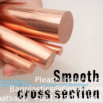 Solid Copper Rod Bare Pure Copper Round Rod Copper Bar Dia 8mm Brass Metal Rod 1/4&quot;(7mm) Dia 7.87&quot; Length CU