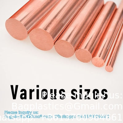 Solid Copper Rod Bare Pure Copper Round Rod Copper Bar Dia 8mm Brass Metal Rod 1/4&quot;(7mm) Dia 7.87&quot; Length CU