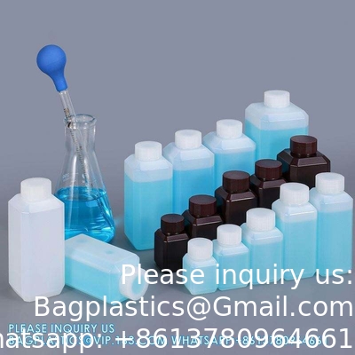 Wholesale HDPE Empty Small Plastic Powder Solids Container Chemical Liquid Bottles With Ring-Cap