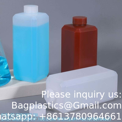 Wholesale HDPE Empty Small Plastic Powder Solids Container Chemical Liquid Bottles With Ring-Cap