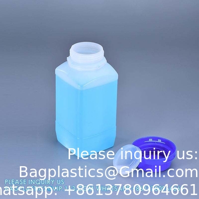 Wholesale HDPE Empty Small Plastic Powder Solids Container Chemical Liquid Bottles With Ring-Cap