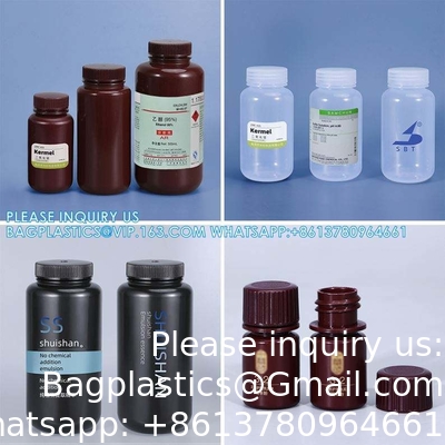 5ml-1000ml Laboratory PP Wide Mouth HDPE Amber White Sterilization Type Container Reagent Bottle