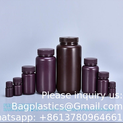 5ml-1000ml Laboratory PP Wide Mouth HDPE Amber White Sterilization Type Container Reagent Bottle