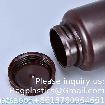 5ml-1000ml Laboratory PP Wide Mouth HDPE Amber White Sterilization Type Container Reagent Bottle