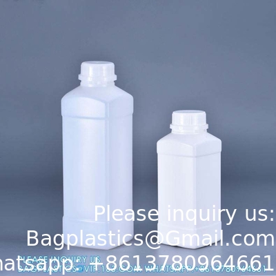 500ml 100ml Custom Logo Printing Square Plastic Bottle For Milk Liquid Packaging Pharmaceutical Bottle