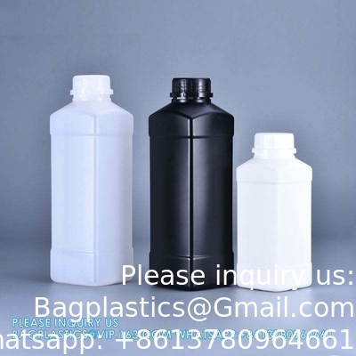 500ml 100ml Custom Logo Printing Square Plastic Bottle For Milk Liquid Packaging Pharmaceutical Bottle