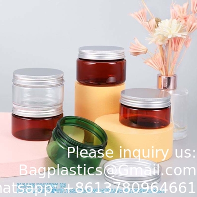 16 Ounce Plastic Jars Clear Plastic Mason Jars Storage Containers Wide Mouth With Lids For Kitchen &amp; Household Storage