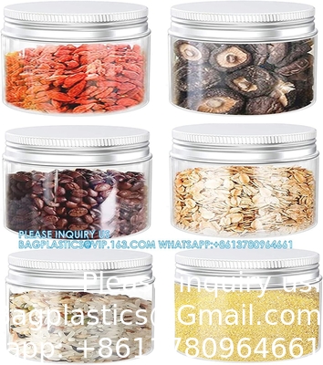 16 Ounce Plastic Jars Clear Plastic Mason Jars Storage Containers Wide Mouth With Lids For Kitchen &amp; Household Storage