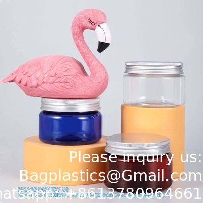 16 Ounce Plastic Jars Clear Plastic Mason Jars Storage Containers Wide Mouth With Lids For Kitchen &amp; Household Storage