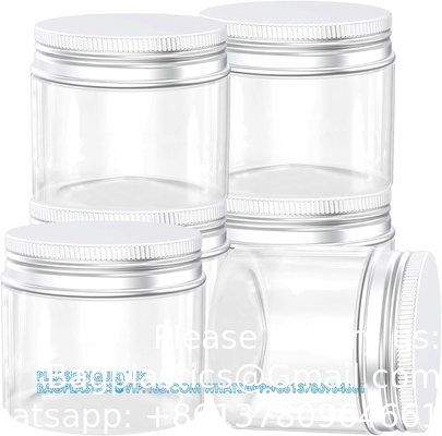 16 Ounce Plastic Jars Clear Plastic Mason Jars Storage Containers Wide Mouth With Lids For Kitchen &amp; Household Storage