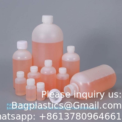 10ml Scale Plastic Round Bottle HDPE Empty Reagent Bottle For Chemical Liquid Storage Plastic Screw Cap