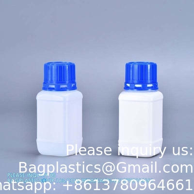 100ml Reagent Plastic Bottle White Empty HDPE Bottles With Inner Cover For Chemical Liquid Powder Storage