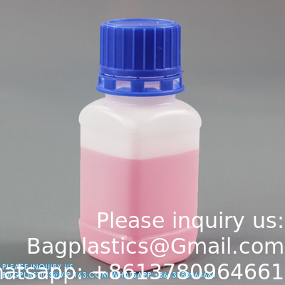 100ml Reagent Plastic Bottle White Empty HDPE Bottles With Inner Cover For Chemical Liquid Powder Storage