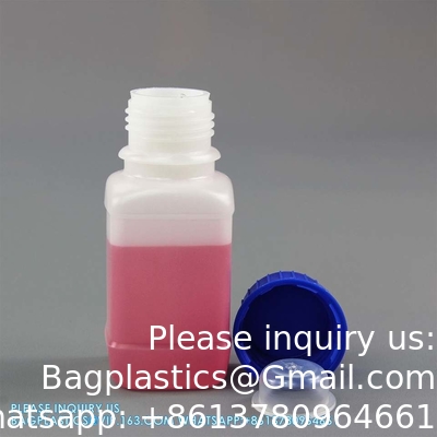100ml Reagent Plastic Bottle White Empty HDPE Bottles With Inner Cover For Chemical Liquid Powder Storage