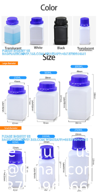 100ml Reagent Plastic Bottle White Empty HDPE Bottles With Inner Cover For Chemical Liquid Powder Storage