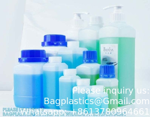 Empty 250 ML 500 ML 1000 ML Wide Mouth Reagent Plastic Square Bottle With Inner Cap