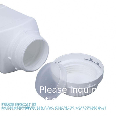 Empty 250 ML 500 ML 1000 ML Wide Mouth Reagent Plastic Square Bottle With Inner Cap