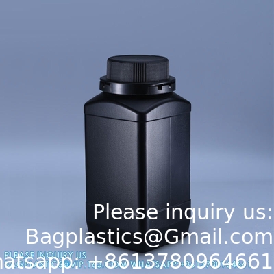 Empty 250 ML 500 ML 1000 ML Wide Mouth Reagent Plastic Square Bottle With Inner Cap