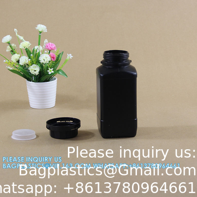 Empty 250 ML 500 ML 1000 ML Wide Mouth Reagent Plastic Square Bottle With Inner Cap
