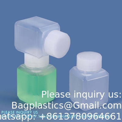 Empty 250 ML 500 ML 1000 ML Wide Mouth Reagent Plastic Square Bottle With Inner Cap