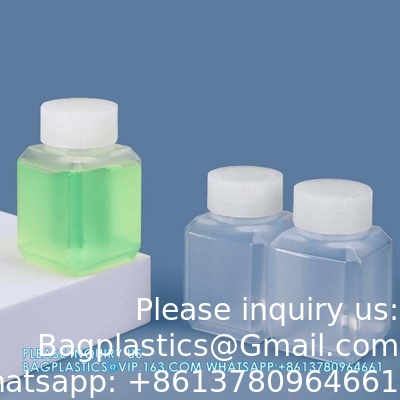 Empty 250 ML 500 ML 1000 ML Wide Mouth Reagent Plastic Square Bottle With Inner Cap