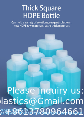 Empty 250 ML 500 ML 1000 ML Wide Mouth Reagent Plastic Square Bottle With Inner Cap