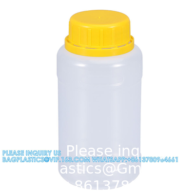Clear 250ml Round Plastic Liquid Reagent Storage Container Food Grade PP Material Bottle Airtight Sealing