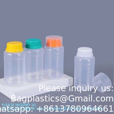Clear 250ml Round Plastic Liquid Reagent Storage Container Food Grade PP Material Bottle Airtight Sealing